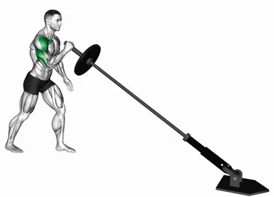 Landmine Split Stance Single Arm Press demo