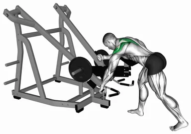 Lever Bent Over Single Arm Wide Grip Row (with chest support) demo
