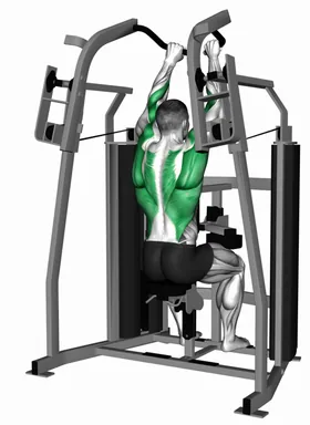 Lever Stack Seated Lat Pulldown demo
