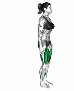 런지 레그 리프트 자세 시연