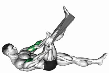 Lying Biceps Curl with Towel demo