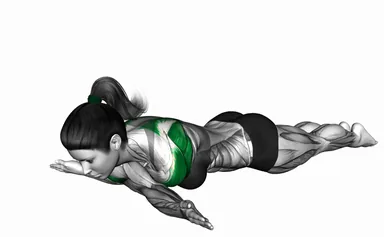 누워 팔 겹쳐 스트레칭 자세 시연