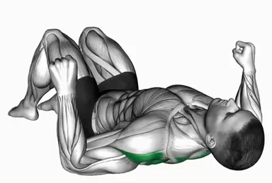 Lying Floor Row Hold with Bent Knee demo
