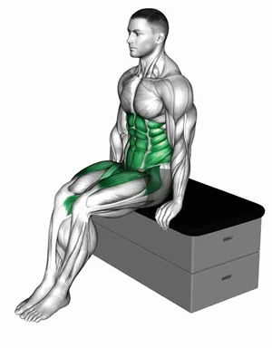 Open and Knee Tuck on a Padded Stool demo