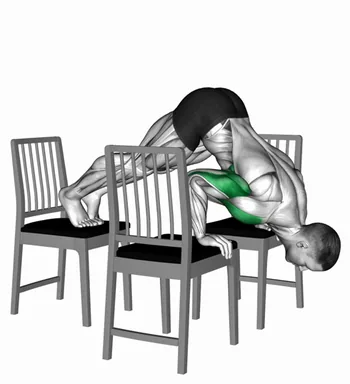 Pike Push-up (between Chairs) demo
