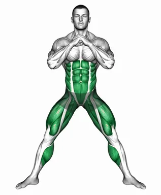 Plie Squat Knee Tap demo