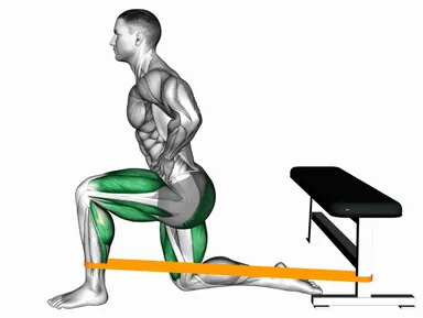 Resistance Band Deep Lunge Dorsi Flexion demo