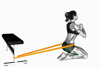 Resistance Band Kneeling Hip Thrust demo