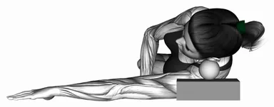 Massage Ball Side Lying Scalene Muscles Activation (Side POV) demo