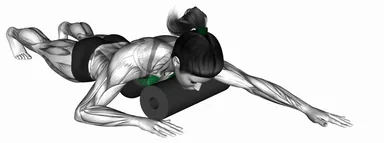Foam Roll Chest Lying on Floor demo