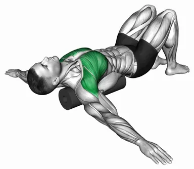 Foam Roller Chest Opener Lying on Floor demo