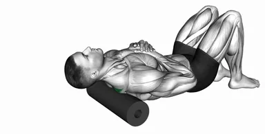 Foam Roll Middle Back Lying on Floor demo
