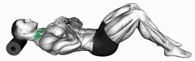 Foam Roll Neck Decompress Lying on Floor demo
