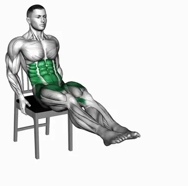 Seated Figure 8 Leg Crunch with Chair demo