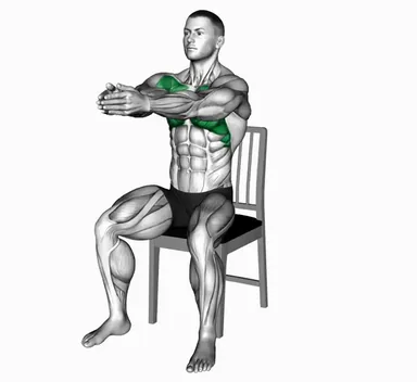 Seated Alternate Dynamic Chest Stretch on a Chair demo