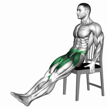 Seated Extended Leg Raise on a Chair demo