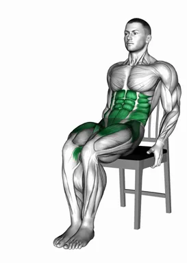 Seated Open Knee Leg Raise on a Chair demo