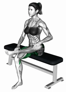 Seated Pigeon Stretch demo