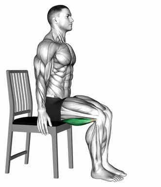 시티드 셀프 보조 벤트 니 굴곡 자세 시연