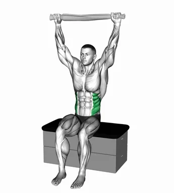 Seated Side Bend with a Towel on a Padded Stool demo
