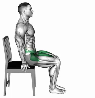 Seated Single Leg Slow Raise on Chair demo