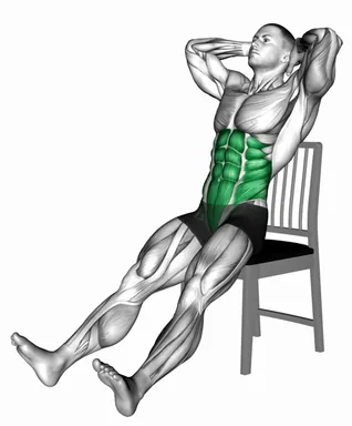 Seated Straight Leg Crunch on Chair demo