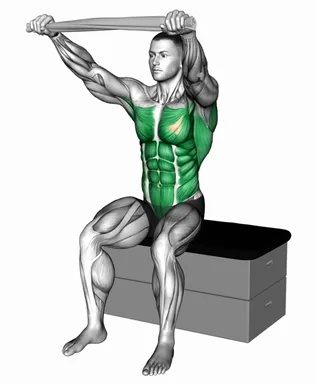 Seated Twist with a Towel on a Padded Stool demo