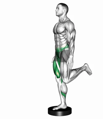 Shrimp Squat from Deficit demo
