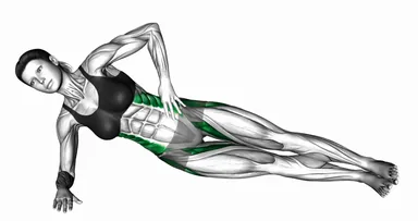 Side Plank with Raised Leg (VERSION 2) (left) demo