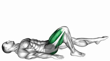 Single Leg Glute Bridge with Outstretched Leg (Left) demo