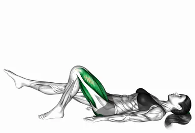 Single Straight Leg Glute Bridge Hold (Left) demo