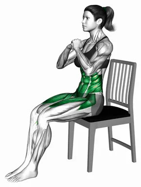 Seated Alternate Knee Tuck on a Chair demo