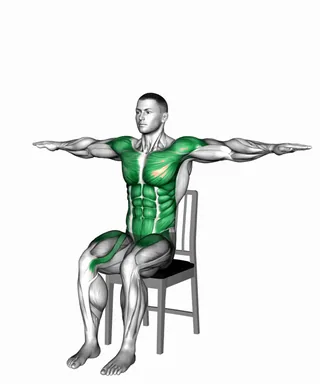 Seated Alternate Overhead Under Knee Clap on a Chair demo