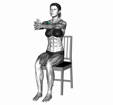 Seated Chest Stretch on a Chair demo