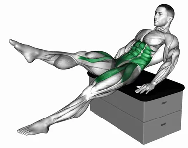 Seated Flutter Kick on a Padded Stool demo