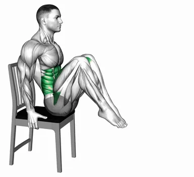 Seated In-Out Leg Raise with Chair demo