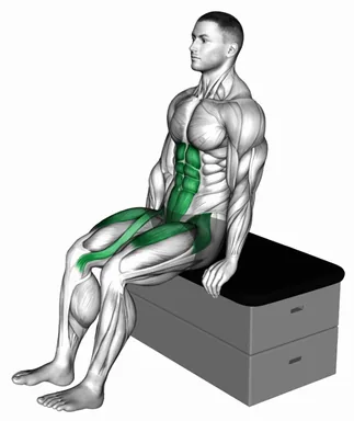 Seated Knee Tuck on a Padded Stool demo