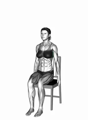 Sitting Overhead Stretch on a Chair demo