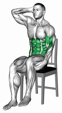 Sitting Side Crunch on a Chair demo