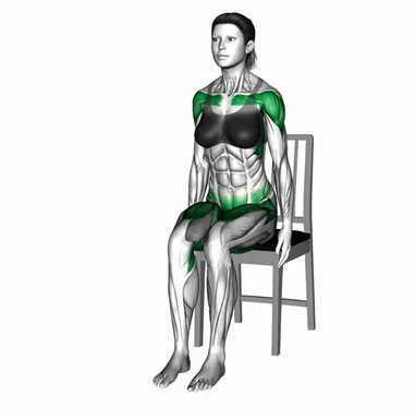 Sitting Stepjack Front Raise on a Chair demo