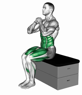 Sitting Step-Out Knee Tuck on a Padded Stool demo