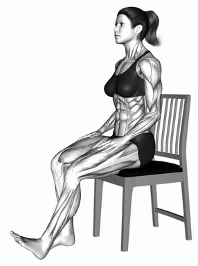 Sitting Toe Tapping Stretch on a Chair demo