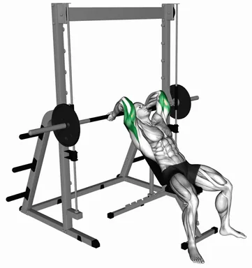 Smith Machine Incline Tricep Extension demo