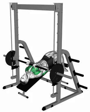 Smith Machine Reverse Decline Close Grip Bench Press demo