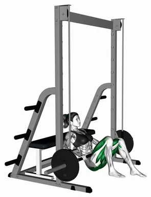 Smith Staggered Stance Hip Thrust demo