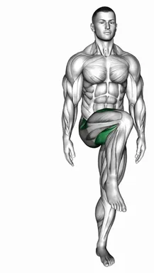 서서 무릎 굽혀 8자 그리기 자세 시연