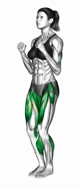 스탠딩 프론트 힐 탭 트라이셉스 킥백 자세 시연