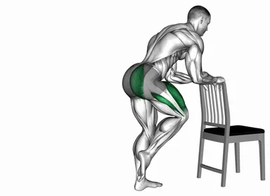 Standing Glute Kickback Chair Supported demo