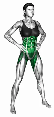 스탠딩 힙 서클 자세 시연