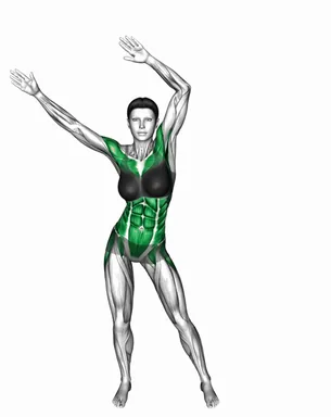 Standing Hip Frontal Rotation Arm Sways demo